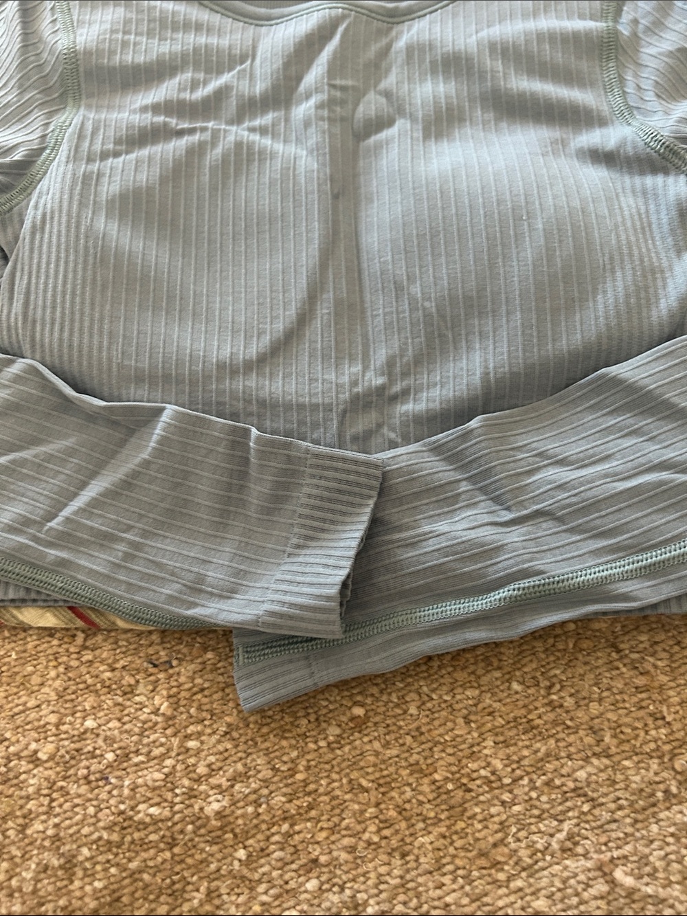 lululemon athletica Ebb To Street Ribbed Long Sleeve Top - Grey Blue - Picture 3 of 6